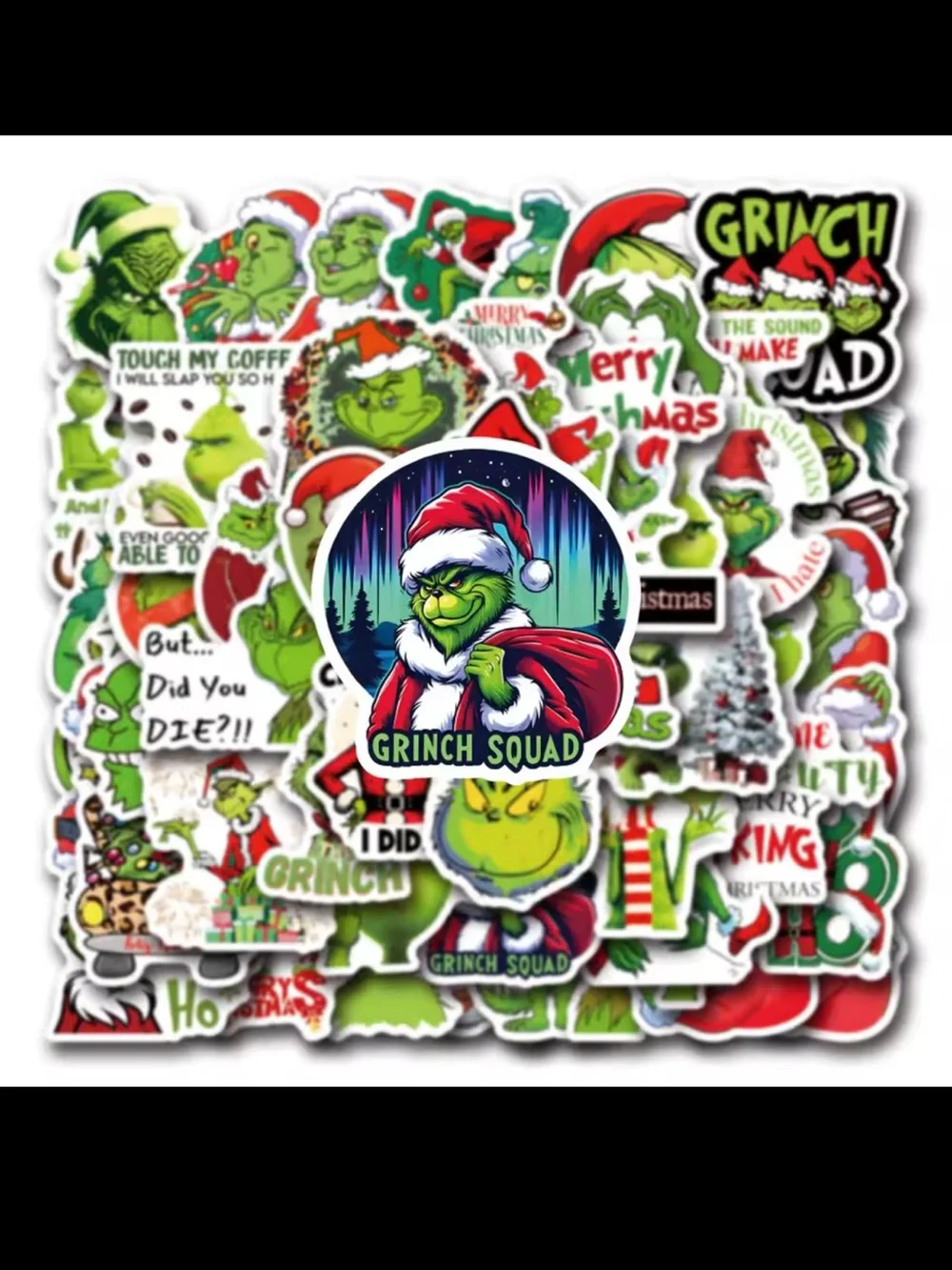 $1 Grinch Holiday Sticker Pack $1 WITH ANY $10 ORDER OR MORE